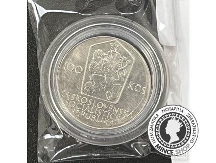 Strieborná minca 100kcs / 1980 - spartakiáda - kvalita BK 0/0