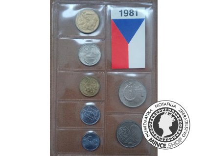 Sada Československých mincí 1981 pvc obal