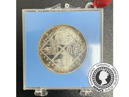 Strieborná minca PROOF 100 Kčs Svetová výstava poštových známok Praga 88 1988