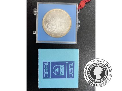 Strieborná medaila 1980 - Čedok - 60. výročie proof