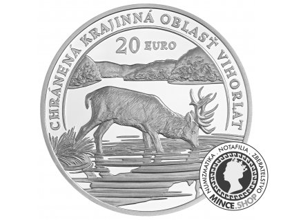 Strieborná minca BU 20 eur / 2023 Chránená krajinná oblasť Vihorlat - BK 0/0
