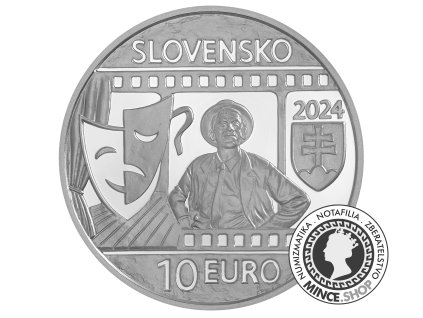 Strieborná minca PROOF 10 € Jozef Kroner – 100. výročie narodenia