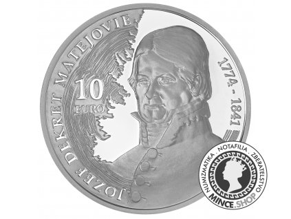 Strieborná zberateľská eurominca BK 10 eur / 2024  Jozef Dekret Matejovie – 250. výročie narodenia