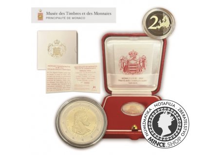 MONACO 2€ proof 2024 / 500. výročie zmluvy z Burgosu s Charlesom Quintom (1524 – 2024)