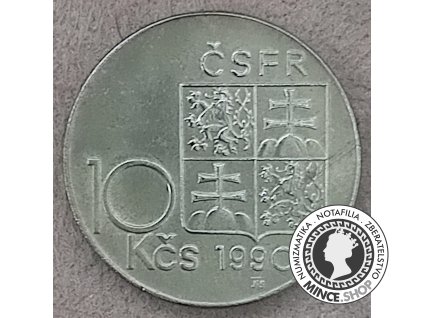 10 koruna - Česko-Slovensko - 1990 - T.G.Masaryk