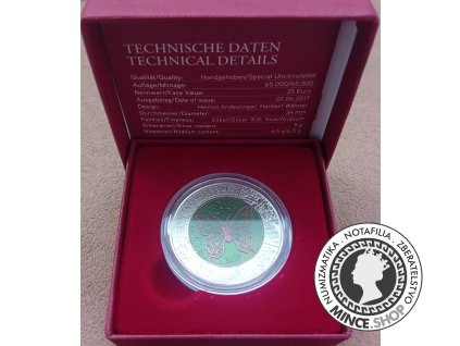 25€ strieborná nionium minca Rakúsko 2017 -der Mikrokosmos