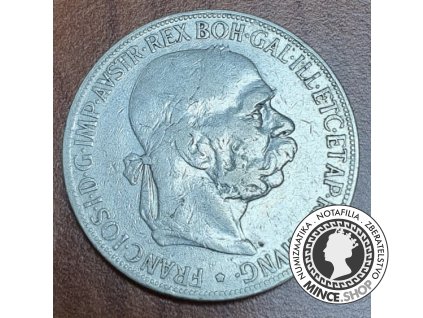Strieborná minca 5 Corona - Franz Joseph I. 1900 Austria / Rakúsko
