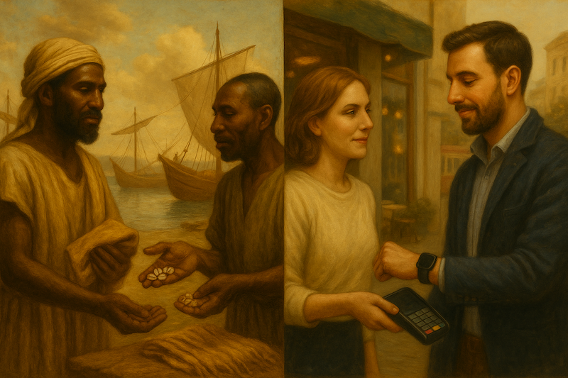 Historie peněz: Vznik a vývoj platidel od starověku po digitální éru