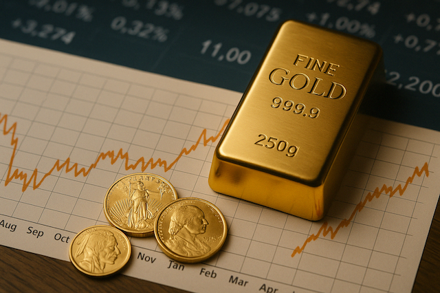 Vývoj ceny zlata: Co ovlivňuje trh a co sledovat?