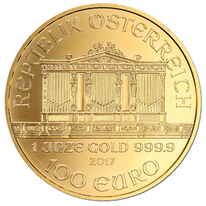 Rakouská investiční zlatá mince Wiener Philharmoniker 1 unce, nominál 100 eur