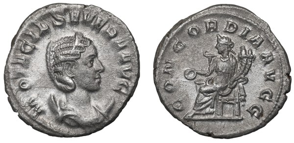 Marcia Otacilia Severa, antoninián, Řím 244–249, rub CONCORDIA AVGG