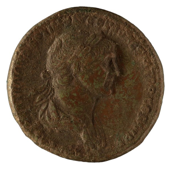 Traianus, as z let 114–117, mincovna Řím, líc s portrétem