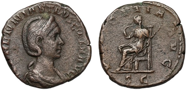Herennia Etruscilla – sestercius, Řím, 249–251 n. l.