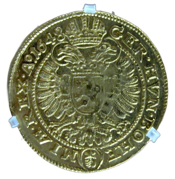 Ferdinand III. Habsburský, dvoudukát 1648 s dvouhlavým orlem