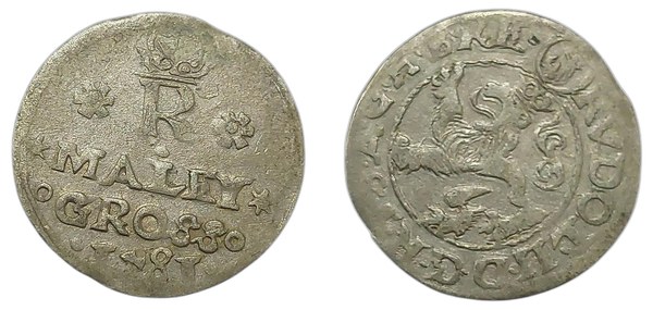 Malý groš Rudolfa II. Habsburského z Jáchymova, 1581