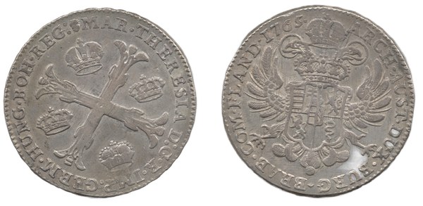 Křížový tolar Marie Terezie 1765, Brusel