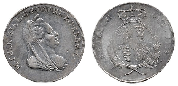 Scudo Marie Terezie 1779, Milán