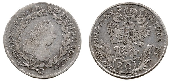 20 krejcar 1768 Josef II., Nagybánya