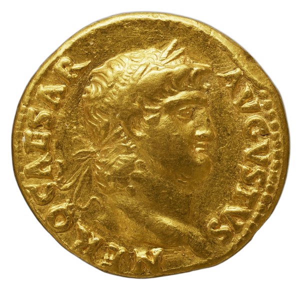 Nero – zlatý aureus, mincovna Řím