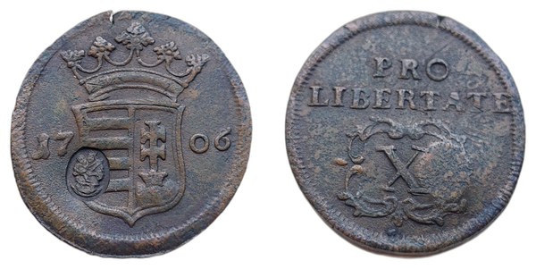 František II. Rákóczi – 10 poltura, Pro Libertate 1706, kontramarka