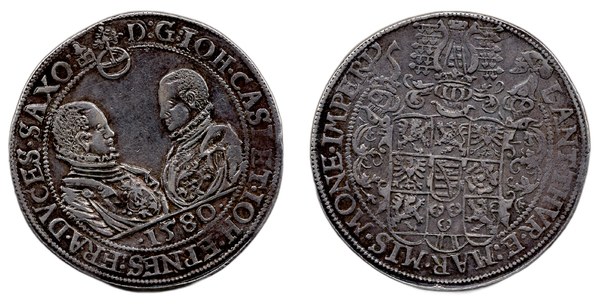 Tolar 1580 - J. Ernst a J. Kazimír - Sasko-Coburg-Eisenach