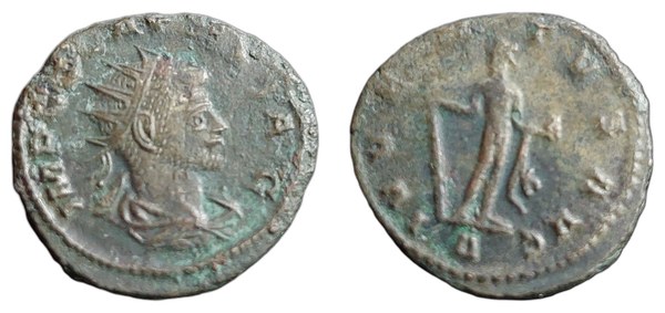 Římská říše -  antoninián  Claudius II Gothicus (268–270 n. l.) – líc a rub