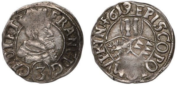 František Serafín z Ditrichštejna – 3 krejcary 1619