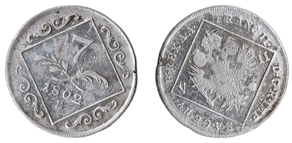 Rakousko, 7 krejcarů 1802 E, František II., Karlsburg