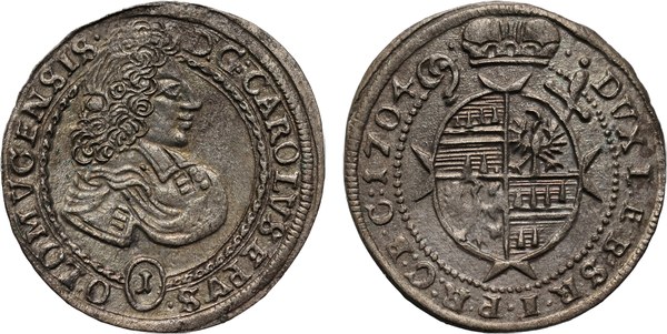 Olomoucké biskupství, Karel Josef Lotrinský, 1 krejcar 1704, Kroměříž