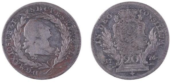 Bavorské kurfiřtství, Maxmilián III. Josef, 20 krejcar 1776, Mnichov
