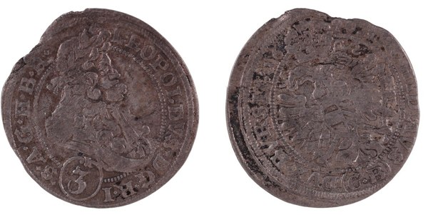 Leopold I. Habsburský – 3 krejcar, mincovna Brieg