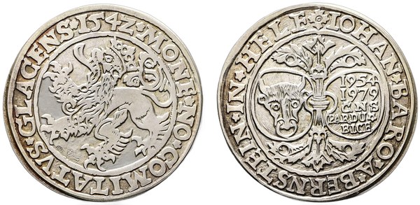 ČNS Pardubice, stříbrná medaile k 25 letům pobočky 1979 podle tolaru Jana z Pernštejna 1542