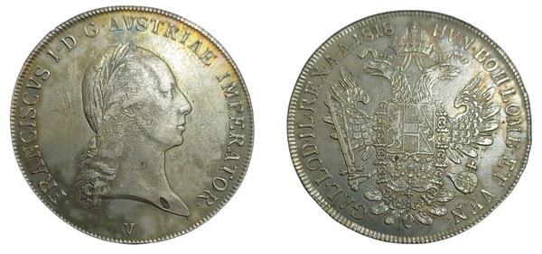 Konvenční tolar Františka I. Rakouského 1818 V, Benátky