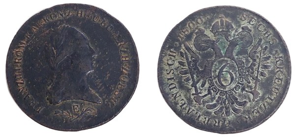 Šestikrejcar Františka II. 1800 E, Karlsburg