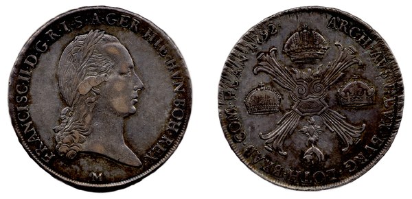 Křížový tolar Františka II. 1792 M, Milán