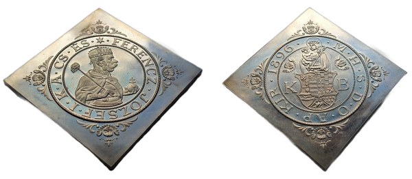 Novoražba tolarové klipy 1896 K. B. Františka Josefa I., Artex