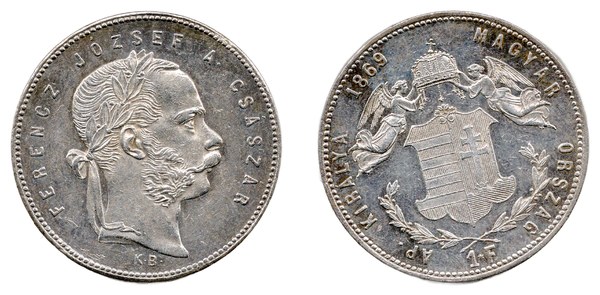 Zlatník (forint) Františka Josefa I. 1869 K. B., Kremnice