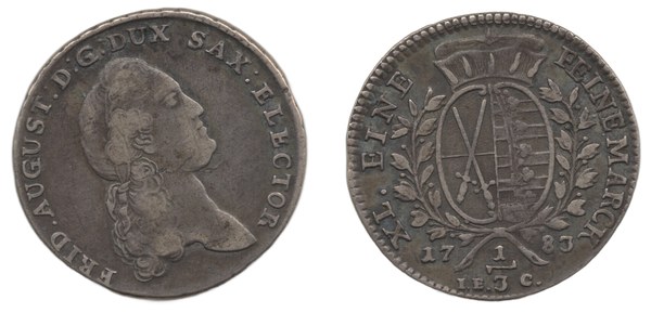 Třetina tolaru Fridricha Augusta III. 1783 IEC, Drážďany