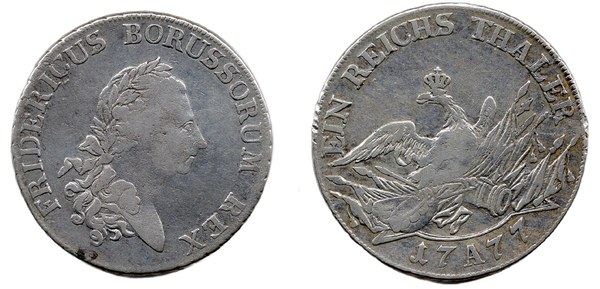Tolar Fridricha II. Velikého 1777 A, Berlín