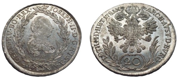 20 krejcar 1781 A, Josef II., Vídeň