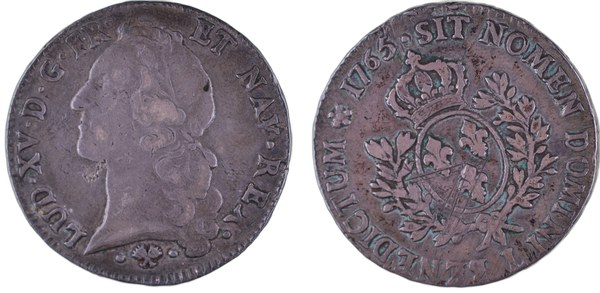 Écu Ludvíka XV. 1765, Bayonne