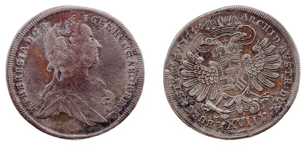 17 krejcar Marie Terezie 1753, Graz