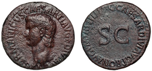 As Caliguly s portrétem Germanika, Řím, 37–41 n. l.