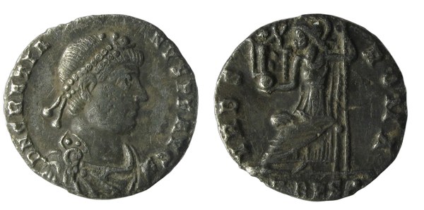 Siliqua Gratiana s rubem VRBS ROMA, Trevír 367–375