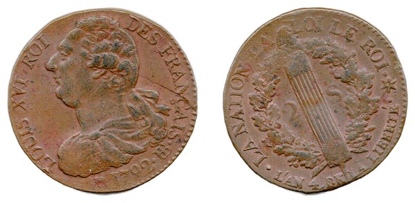 Ludvík XVI., 2 soly 1792, Štrasburk