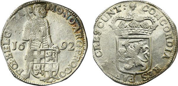 Utrecht – stříbrný dukát 1692