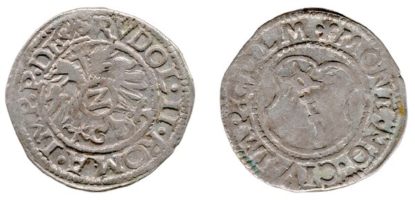 Rudolf II., půlbatzen svobodného města Colmar s říšskou orlicí, 16.–17. století
