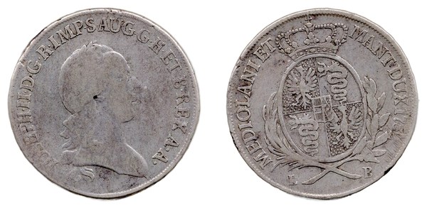 Josef II., ½ scuda 1782, Milán