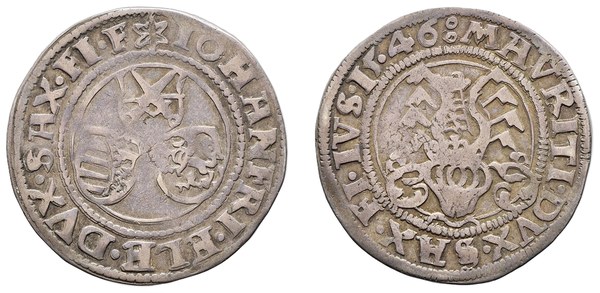 Sasko, Jan Fridrich I. a Mořic Saský, společná ražba 1546