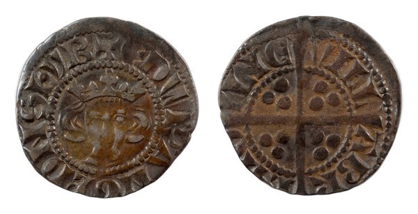 Anglie – stříbrný penny Eduarda I., Bristol 1280–1281